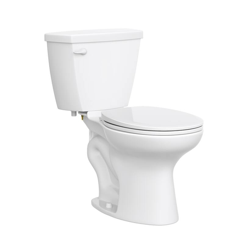 PROFLO PFCT300HE 1.28 GPF Two Piece Round Toilet with Left Hand Lever