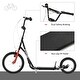 preview thumbnail 4 of 3, Adjustable Youth Scooter with Wide Deck, Dual Brakes & Sturdy Frame - Black