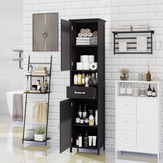 thumbnail image 2 of ABCOOL Behind Door Storage Organizer Rack, 6 Tier Adjustable Hanging Baskets Free Standing Thin Metal Space Savers Room Storage Organizers, Back Of Door Heavy Duty Storage 2 of 12