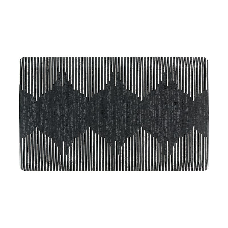 Bohemian Stripe Cushioned Anti Fatigue Standing Kitchen Mat