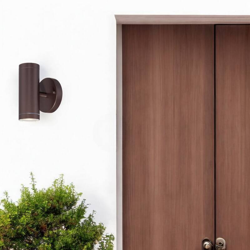 Metal Up Down Wall Sconce with LED Hardwired UV-Resistant - 4.63” x 4.38” x 6.5” (D x W x H)