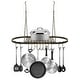 preview thumbnail 3 of 5, Sorbus Pot and Pan Rack for Ceiling with Hooks - Oval Mounted Storage Rack - 31.50" L X 16.50" W X 21" H - 31.50" x 16.50" x 21"