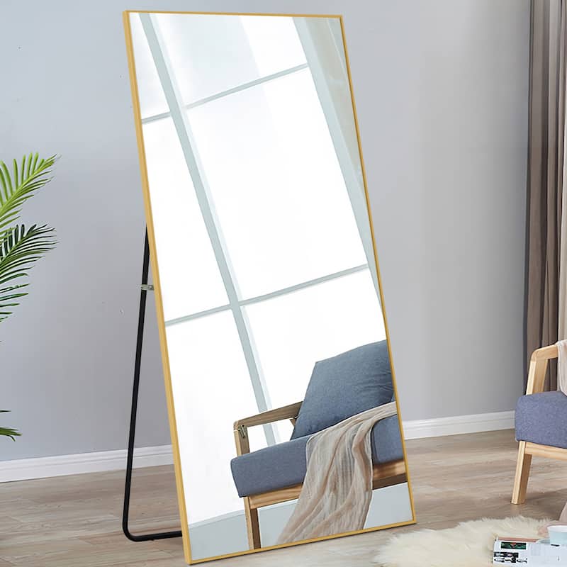 Simple Oversized Thin Aluminum Alloy Modern Full Length Mirror