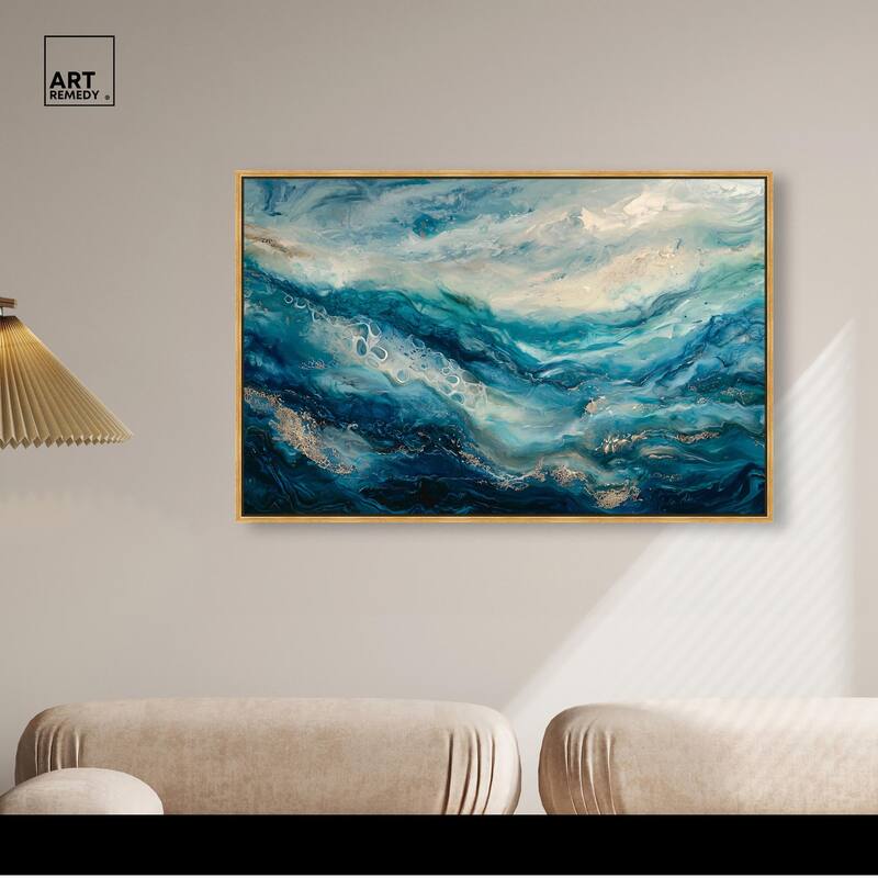 Jeweled Waters Canvas by Art Remedy