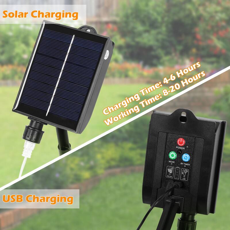 4 IN 1 Solar Firefly Lights 24 LEDs Outdoor Garden Lights