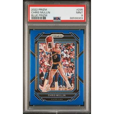Chris Mullin 2022 Panini Prizm Blue Basketball Card #295 Graded PSA 9 119/199 - 8'6" x 11'6"