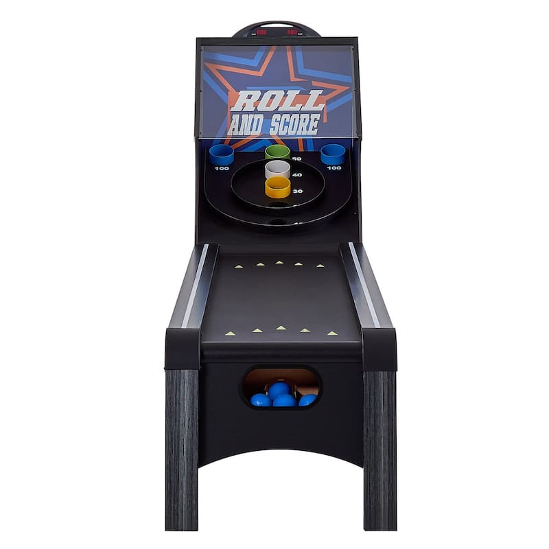9 Feet Roll and LED Electronic Score Arcade Game Table with 4 Balls Ideal for Party and Holiday - 107 x 24.4 x 60.6 in