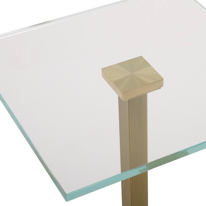Martini Table with Black Marble - 11"W x 24"H x 11"D