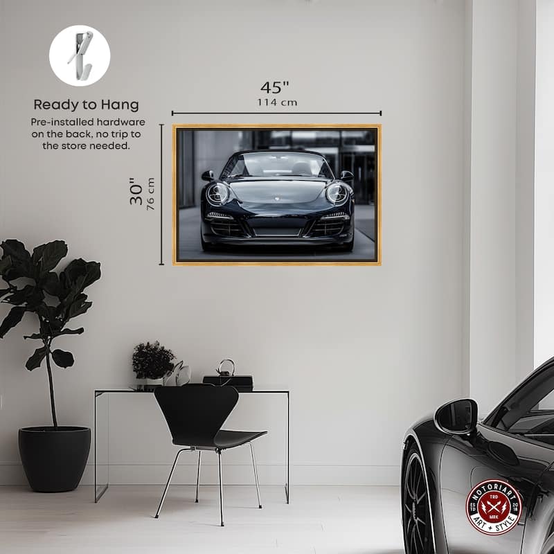Notoriart Classy Car Framed Car 1 Piece Canvas Wall Art