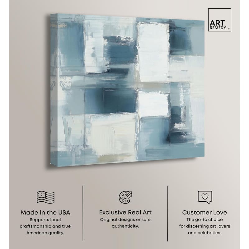 Deconstructed Blue I Canvas by Art Remedy, Gallery Wrapped