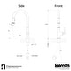 preview thumbnail 10 of 8, Karran Drop-In Quartz Composite 33 in. 1-Hole 50/50 Double Bowl Kitchen Sink in Black with Kitchen Faucet in Stainless Steel