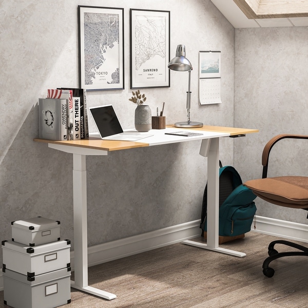 Getty Modern 47 inch Steel Adjustable Standing Desk by Furniture