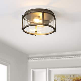 SAFAVIEH Lighting Tiller Flush Mount - 14"W x 14"D x 7"H