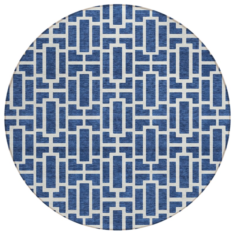Machine Washable Indoor/ Outdoor Chantille Contemporary Geo Rug