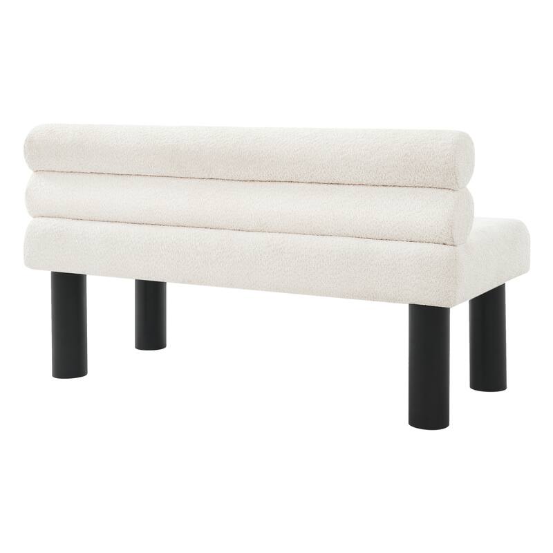 Christopher Knight Home - Modern Upholstered Bench with Padded Seat and Backrest
