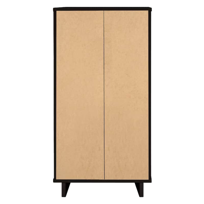Manhattan Comfort 3-Piece Granville Modern Solid Wood Narrow Chest Dresser Nightstand Set.