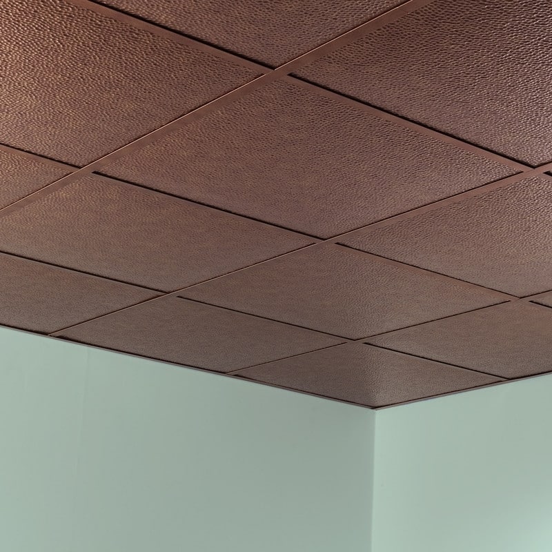 FASÄDE Border Fill Decorative Vinyl 2ft x 2ft Lay in Ceiling Panel in Antique Bronze (5 Pack)