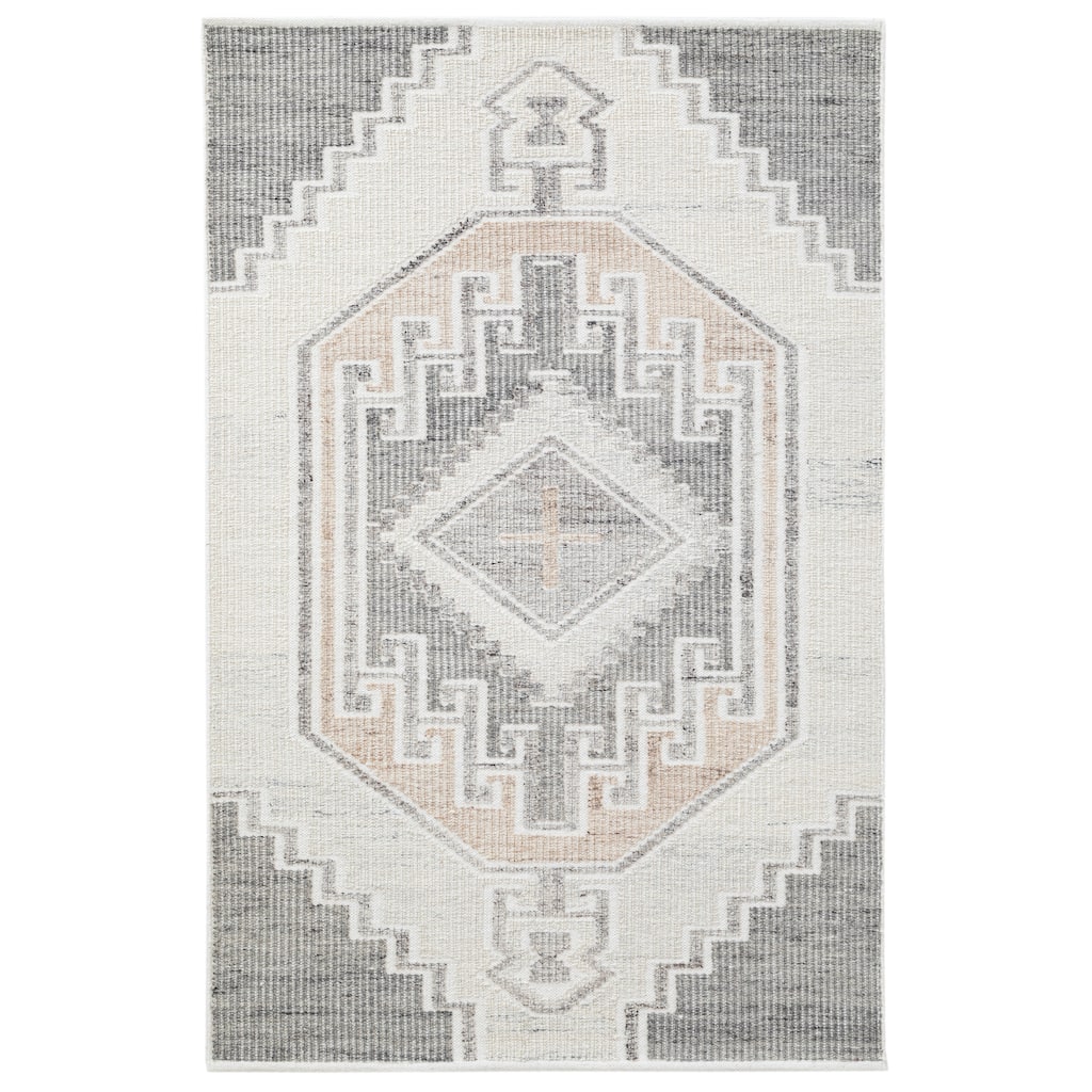 Terra by Obeetee Lean Kashmir Gray Rug