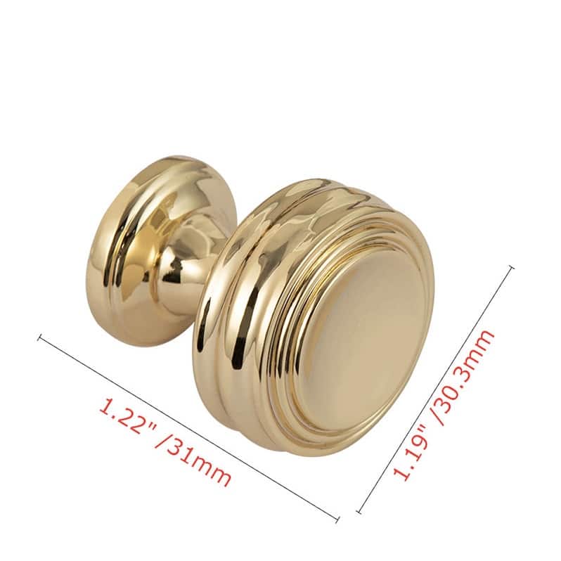 Utopia Alley Cabinet knob/Pull, Polished Gold, knob 1.19"/3.75"/5"/6.3"/10" center to center