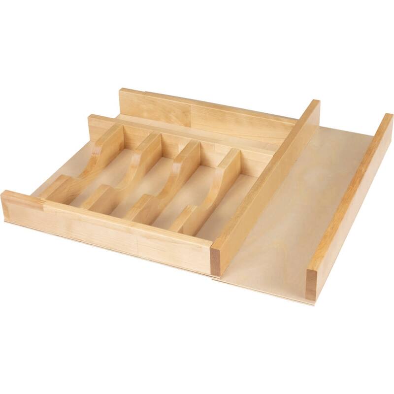 Hardware Resources DO Series 21 Inch Adjustable Cutlery Drawer Insert - UV Coated