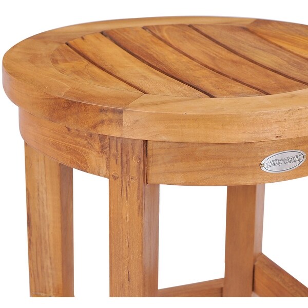 Teak store round stool
