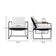 preview thumbnail 7 of 22, Accent Chair with Detachable Double-sided Cushion, Modern Upholstered Armchair with Metal Frame - 25.2'' H X 30.3'' W X 30.3'' D