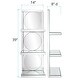 preview thumbnail 7 of 6, Allan Andrews Beveled Multi Mirrored 3 Tier Wall Shelf - 39"H x 14"W x 8"D