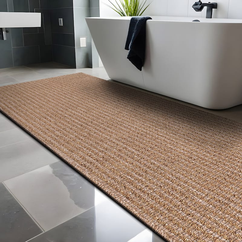 Beverly Rug Easy Clean Non Shedding Jute Rug - 2X7 - Natural