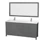 Option Dark Gray / White Quartz Top / Brushed Chrome