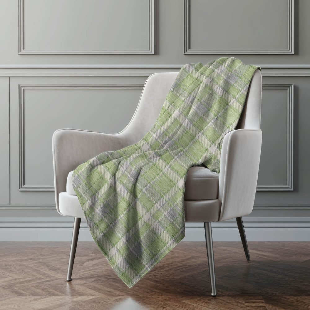 Premium Machine Washable Plaid Sherpa Throw Blanket