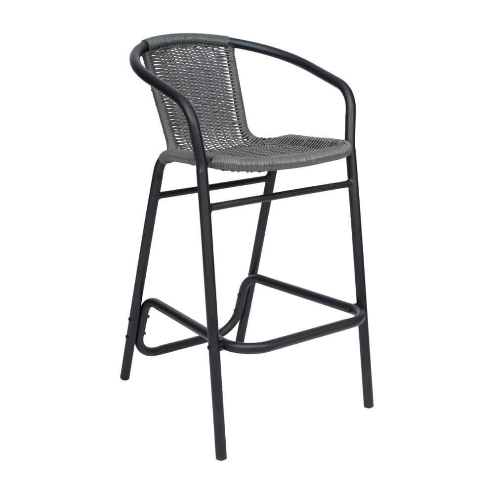 4PK Indoor/Outdoor Rattan Restaurant Barstools