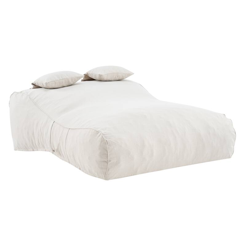 Christopher Knight Home - Lemoore Casual Outdoor Upholstered Bean Bag Daybed - Beige