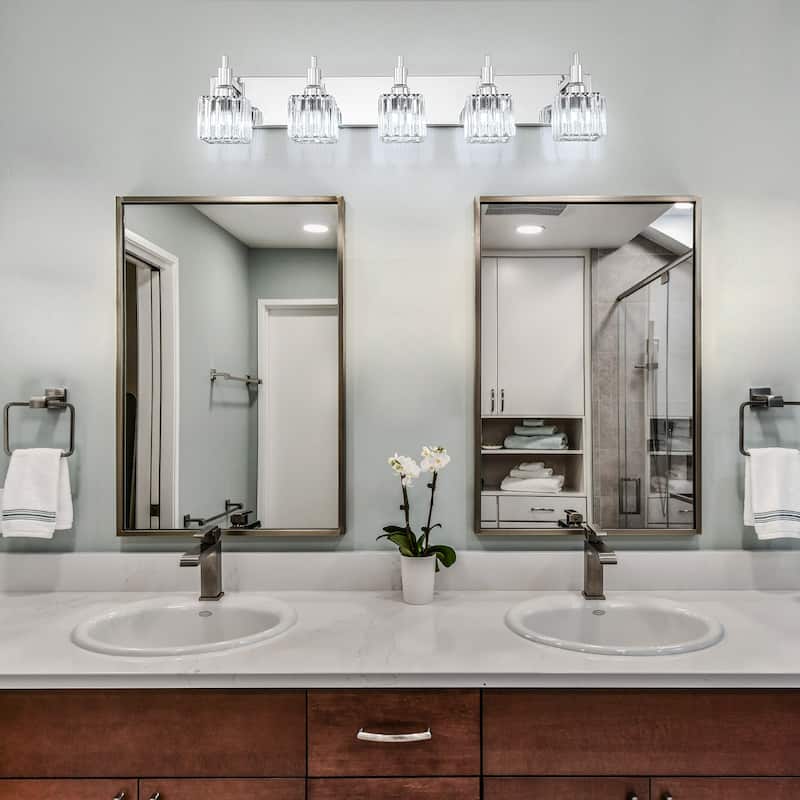 2/3/4-Light Modern Bathroom Crystal Vanity Light Wall Sconces