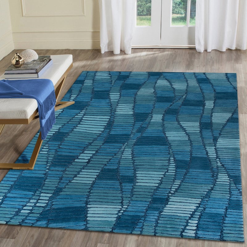 Liora Manne Beekman Ombre Stripe Indoor Area Rug - 3'6" x 5'6" - Blue