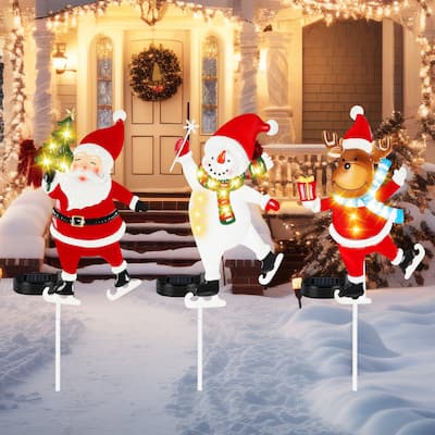 3 Pack Christmas Yard Stakes Yard Signs