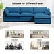 preview thumbnail 75 of 150, Corduroy Sectional Sofa with Removable Ottomans & Ultra-soft Cushions for Living Room & Bedroom