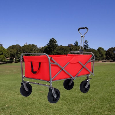 3.1 cu ft. Wagon Cart Foldable with Drink Holders