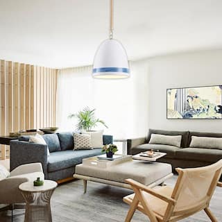 10 IN hanging light white gold rope island lights metal pendant light