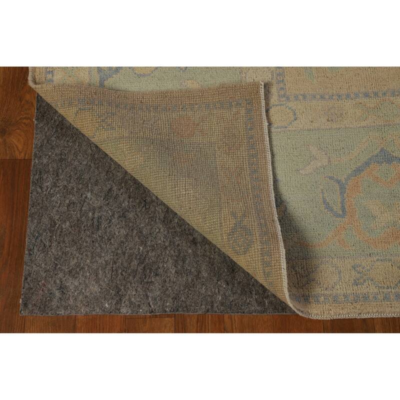 Hand Knotted Oriental 100% Wool Carpet Transitional All-Over Peach Oushak Area Rug - 10' 0'' X 8' 4''