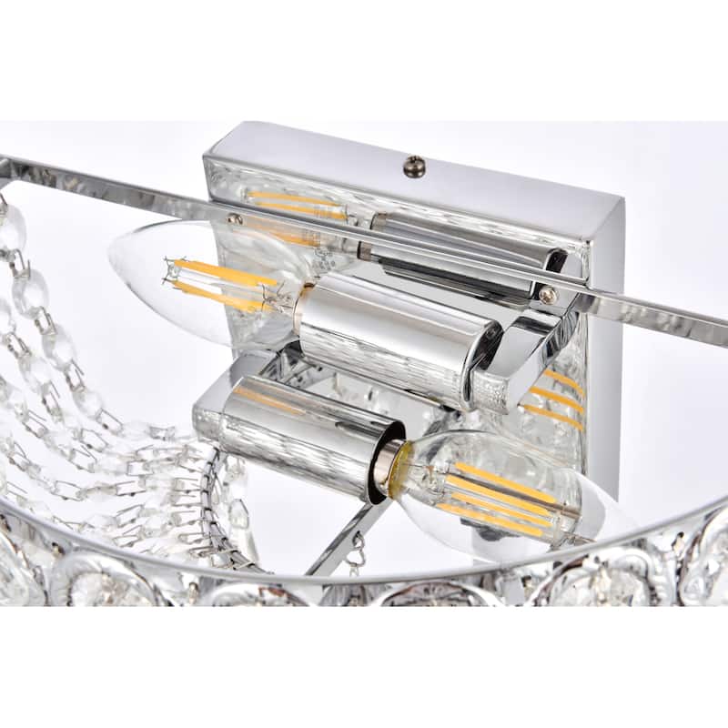 Elegant Lighting V1900W12/RC Century 2 Light 6" Tall Wall Sconce with