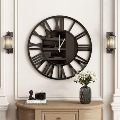 Contemporary Round Glass Wall Clock