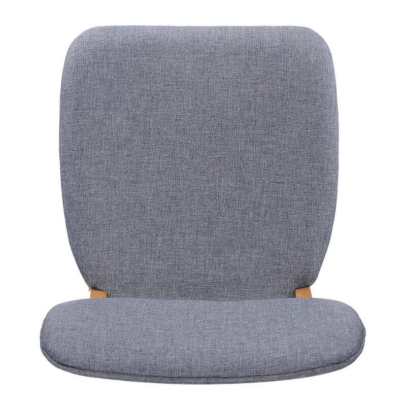 Gray Set of 2 Side Chair Dining Chair with Wood Legs, Minimalist Coffee Chair Leisure Chair Fabric Office Chair