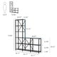 preview thumbnail 13 of 11, Industrial 9 Shelves Bookshelves Ladder Corner Etagere Bookcase