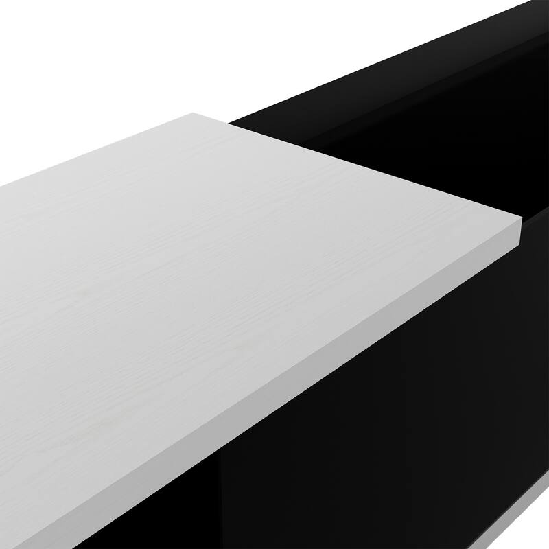 70.1"-100" Adjustable TV Stand with Storage, Modern Entertainment Center for TVs up to 80", Extendable Media Console