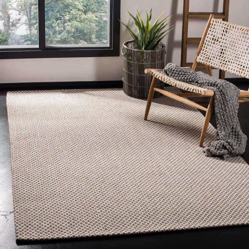 SAFAVIEH Handmade Wilton Sonji Country Floral Wool Rug - 8' x 10' - Grey/Ivory