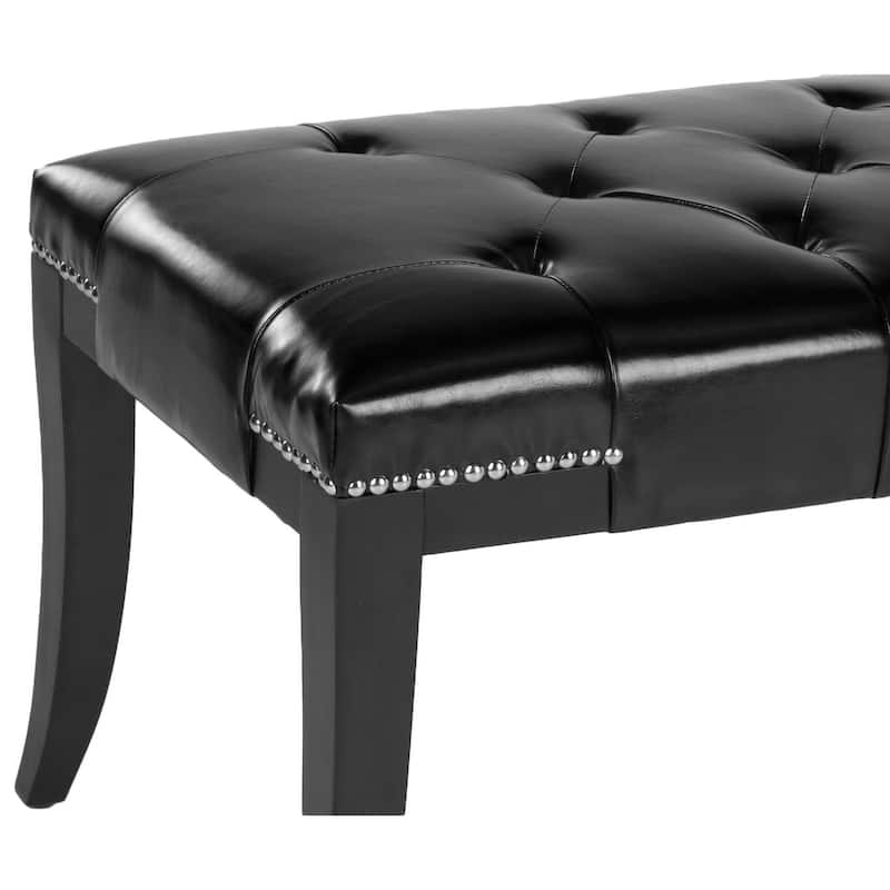 SAFAVIEH Leia Cream Tufted Nailhead Bench - 48Wx20Dx19H