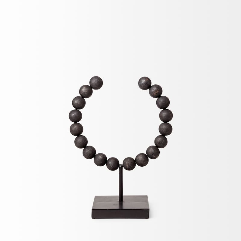 Black Beaded Sculpture