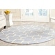 preview thumbnail 8 of 82, SAFAVIEH Handmade Cambridge Tula Modern Moroccan Wool Rug 6' Round - Light Blue/Ivory - Round
