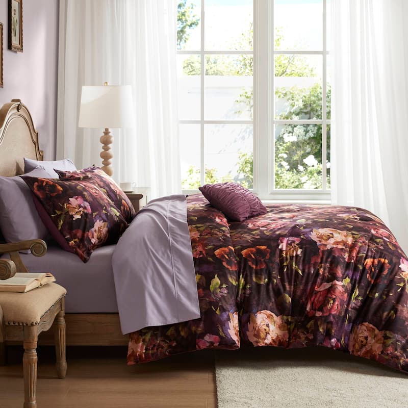 Madison Park Seraphina 4 Piece Velvet Comforter Set
