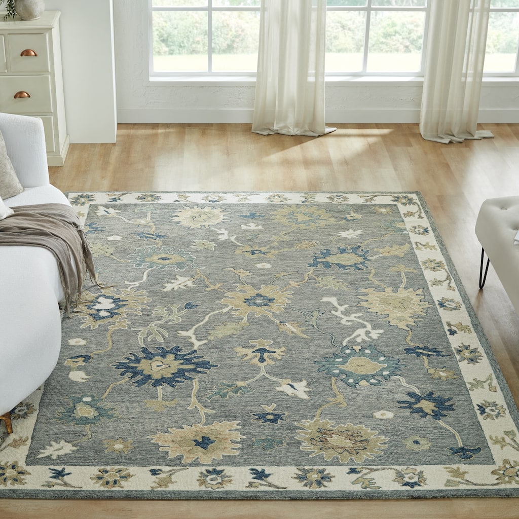 KALATY Heritage Haven Garden Wool Area Rug